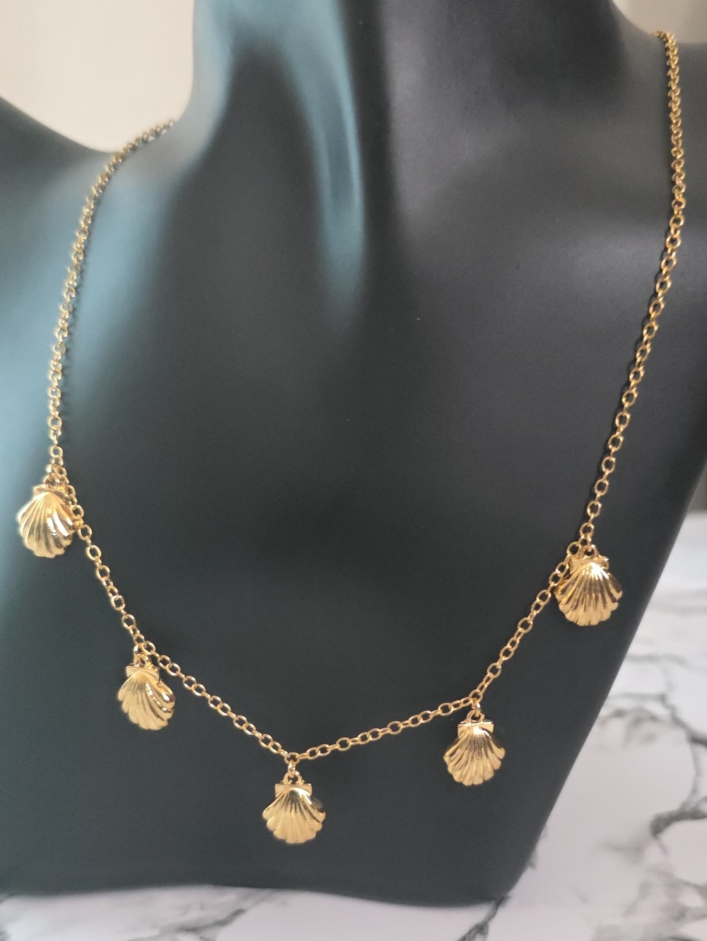 24K Gold Plated Shell Pendant Necklace for Women - Delicate Beach Charm